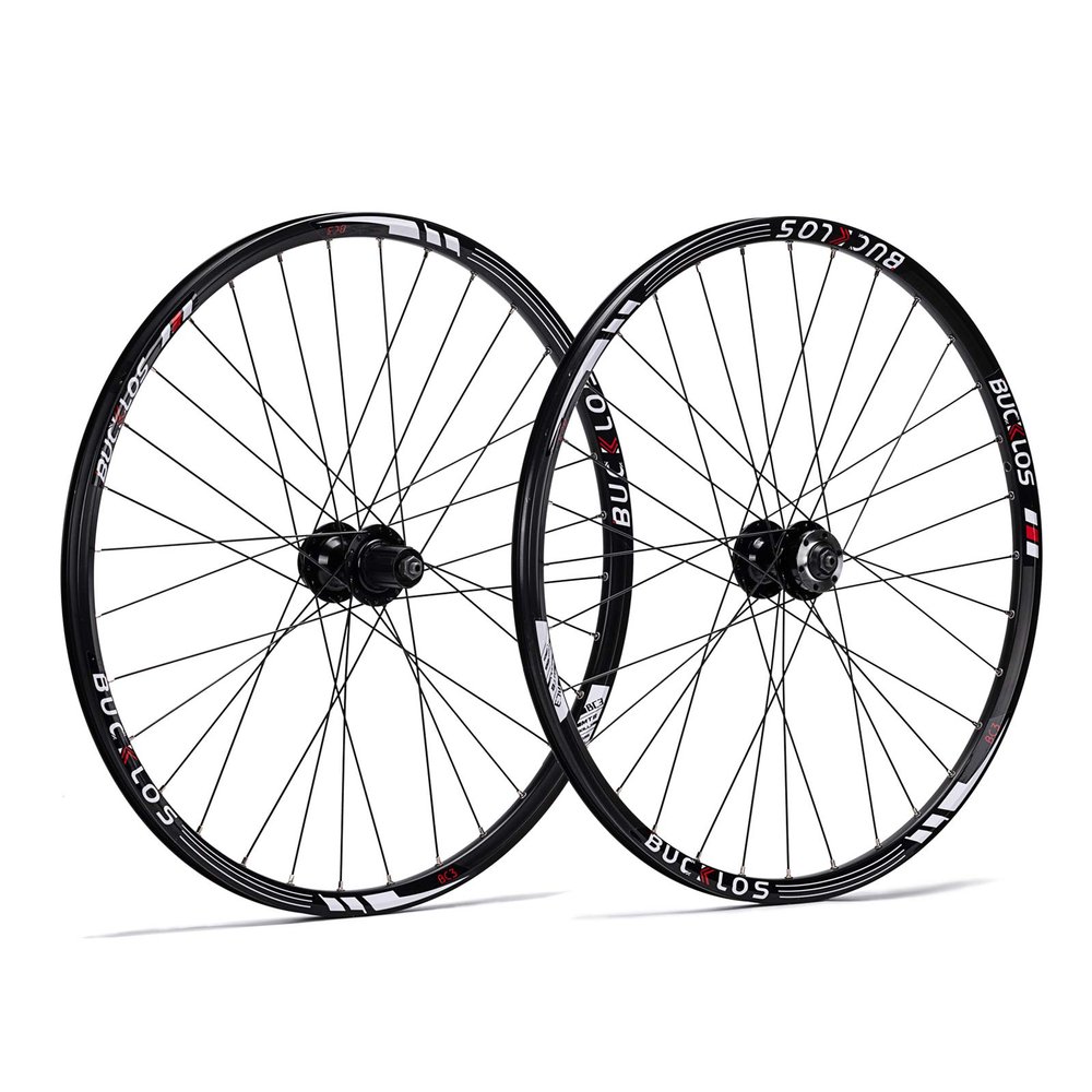 BUCKLOS MTB Wheelset 26" 27.5" 29" Quick Release Disc Brake 32H Mountain Bike Wheels, High Strength Aluminum Alloy Rim Black Bike Wheel, Suitable 8-10 Speed Cassette Mountain Bike Wheelset