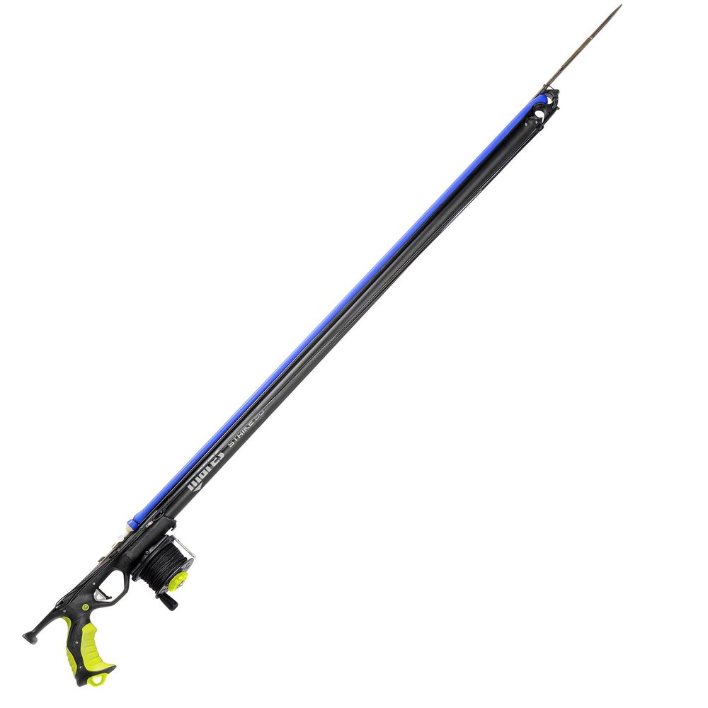 Mares Strike Speargun for Spearfishing | 28mm Barrel, Stainless Steel Release, 6.5mm Shaft, Ergonomic Handle & Horizontal Reel | Optimized for Oversized Bands & Accurate Shots, 55 cm