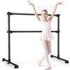 Costzon Portable Ballet Barre, 7-47 Adjustable Double Freestanding Ballet Bar w/Stable Base, 4FT Fitness Ballet Bar for Kids Adults, Heavy-Duty Dancing Stretching Bar for Home (Black) view 1