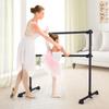 Costzon Portable Ballet Barre, 7-47 Adjustable Double Freestanding Ballet Bar w/Stable Base, 4FT Fitness Ballet Bar for Kids Adults, Heavy-Duty Dancing Stretching Bar for Home (Black) view 2