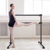 Costzon Portable Ballet Barre, 7-47 Adjustable Double Freestanding Ballet Bar w/Stable Base, 4FT Fitness Ballet Bar for Kids Adults, Heavy-Duty Dancing Stretching Bar for Home (Black) view 3