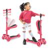 Hurtle 3 Wheeled Scooter for Kids 2-in-1 Sit/Stand Child Toddlers Toy Kick Scooters w/ Flip-out Seat, Adjustable Height, Wide Deck, Flashing Wheel Lights, For Boys/Girls 1 Year Old+ (Watermelon) view 1
