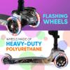 Hurtle 3 Wheeled Scooter for Kids - 2-in-1 Sit/Stand Child Toddlers Toy Kick Scooters w/ Flip-out Seat, Adjustable Height, Wide Deck, Flashing Wheel Lights, For Boys/Girls 1 Year Old+ (Real Tree) view 4