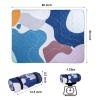 Exclusivo Mezcla Waterproof Picnic Blankets 60x80 Inch, Three Layers, Large Sandproof Foldable Beach Blanket for Camping on Grass, Picnic Mat, Abstract Blue view 2
