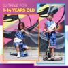 Hurtle Kids Scooter - Child Toddler Kick Scooter Toy with Foldable Seat - 3 Wheel Scooter with Adjustable Height, Anti-Slip Deck, Flashing Wheel Lights, for Boys/Girls 1-12 Year Old, Teal view 3