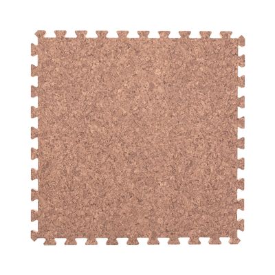 IncStores Premium Soft Wood Print Foam Flooring Tiles | Interlocking Foam Tiles for Home, Gym, Training and Yoga | 5/8" - Cork, 72 Square Feet