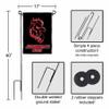 College Flags & Banners Co. JSU Gamecocks Black Garden Flag and Flag Stand Pole Holder Set view 2