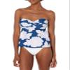 Catalina Women's Plus Twist Bandeau Tankini, NVPR, 1X view 3