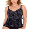 Coco Reef Women's Metallic Dot True Mesh Layer Tankini Swim Top, U70425, Castaway Black, 34C view 1