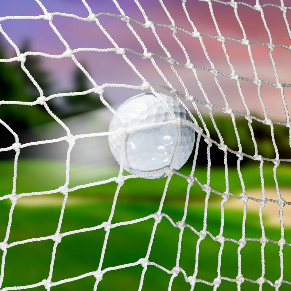 On Deck Sports Residential White Golf Netting for Backyards, Driving & Chipping Practice, and Indoor & Outdoor Simulators - High Impact 10' x 10'