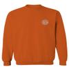 0058. American Flag Thin Red Line Firefighter Support Seal Men's Crewneck Sweatshirt (Orange Small) view 2