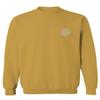 0058. American Flag Thin Red Line Firefighter Support Seal Men's Crewneck Sweatshirt (Gold Large) view 2