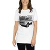 1972 Chevy C20 Custom 20 Vintage Pickup Truck Short-Sleeve T-Shirt White view 3
