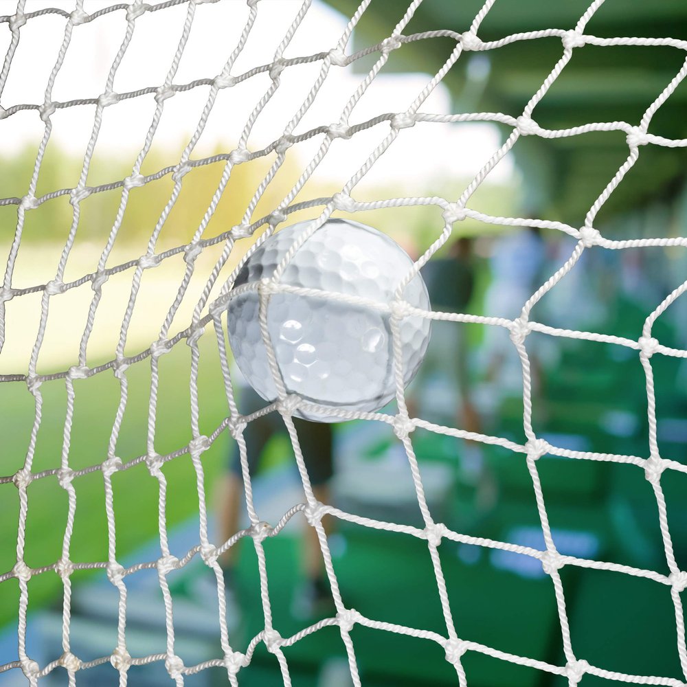 On Deck Sports Residential White Golf Netting for Backyards, Driving & Chipping Practice, and Indoor & Outdoor Simulators - Standard 10' x 10'