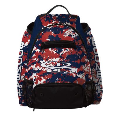 Boombah Prospect Batpack Camo Navy/Red