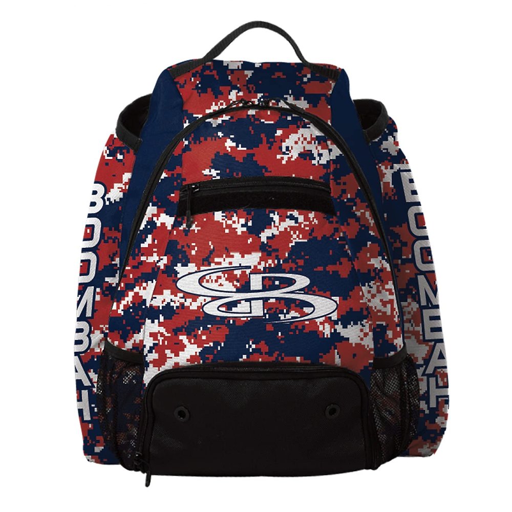 Boombah Prospect Batpack Camo Navy/Red