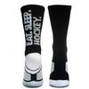 ChalkTalkSPORTS Hockey Performance Crew Socks - Eat. Sleep. Hockey. - Mid-Calf Socks - Youth view 1