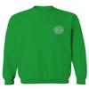 0058. American Flag Thin Red Line Firefighter Support Seal Men's Crewneck Sweatshirt (Irish Green Small) view 2