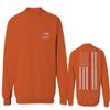 Firefighter Seal Support American Flag Thin Red Line Rescue USA Men's Crewneck Sweatshirt (Orange Medium) view 1