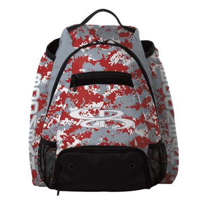Boombah Prospect Batpack Camo Gray/Red