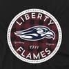 Liberty University Official Plaid Badge Unisex Adult T-Shirt, Black, 3X-Large view 2