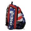 Boombah Prospect USA Stars & Stripes Bat Bag - 20.5" x 16" x 16" - Navy/Red/White view 2