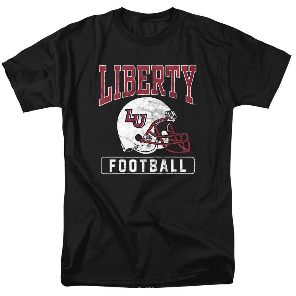 Liberty University Official Football Helmet Unisex Adult T-Shirt, Black, 5X-Large