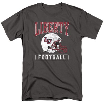 Liberty University Official Football Helmet Unisex Adult T-Shirt, Charcoal, 5X-Large