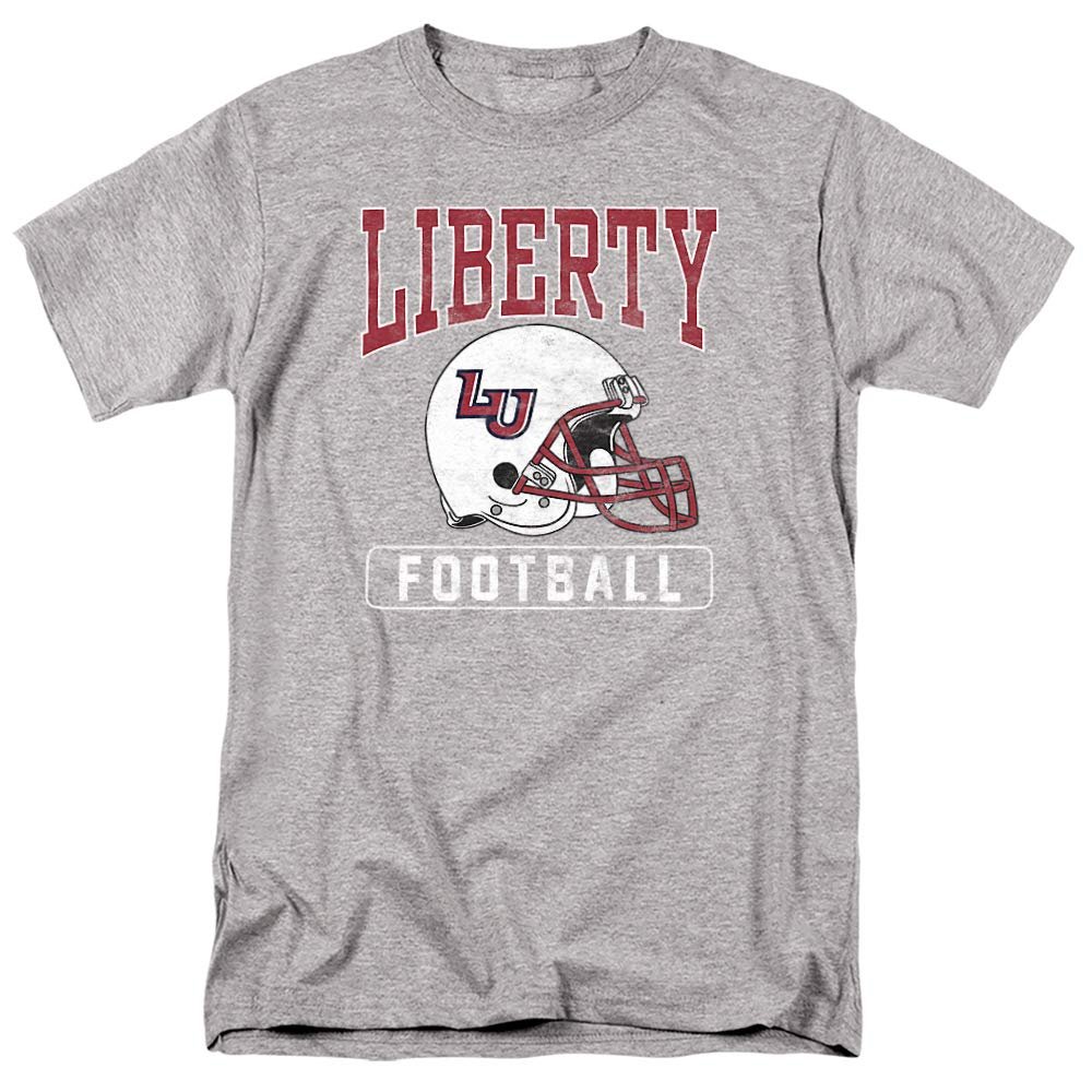 Liberty University Official Football Helmet Unisex Adult T-Shirt, Athletic Heather, 4X-Large