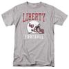 Liberty University Official Football Helmet Unisex Adult T-Shirt, Athletic Heather, 4X-Large view 1
