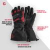 Striker Men's Defender Waterproof Breathable Insulated Ice Fishing Gloves with Adjustable Wrist and Gauntlet Closure, Black/Red, X-Large view 2