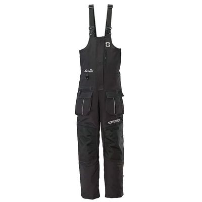 Striker Women's Stella Durable Windproof Water-Resistant Outdoor Ice Fishing Bibs with Sureflote Flotation Technology, Black, 4X-Large