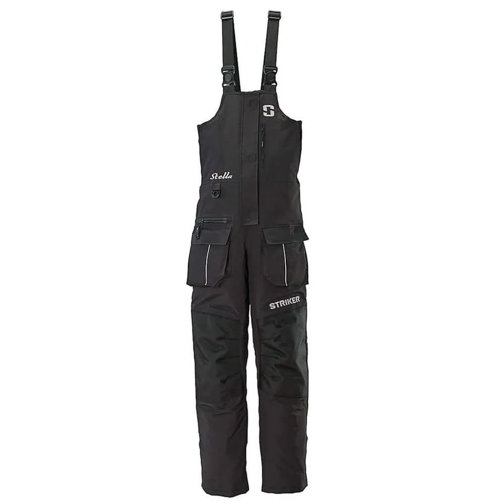 Striker Women's Stella Durable Windproof Water-Resistant Outdoor Ice Fishing Bibs with Sureflote Flotation Technology, Black, 4X-Large