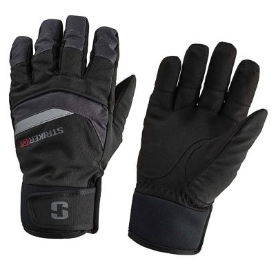 Striker Attack Waterproof Breathable Insulated Outdoor Ice Fishing Gloves with Adjustable Neoprene Cuff, Black, Medium