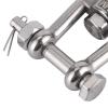 Fafeicy 2Pcs Stainless Steel Swivel Shackle, M8 Double Ended Swivel Eye Hook for Swivel Anchor Chain, Terminals