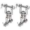 Fafeicy 2Pcs Stainless Steel Swivel Shackle, M8 Double Ended Swivel Eye Hook for Swivel Anchor Chain, Terminals view 4