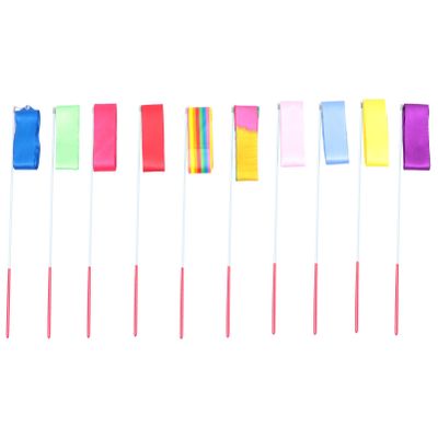 TOYANDONA 10pcs Dancing Ribbons for Gymnastics Assorted Color Performance Streamers Durable Non-Slip Wands for Dance Enthusiasts Boys and Girls Adults for Twirling Artistic Shows