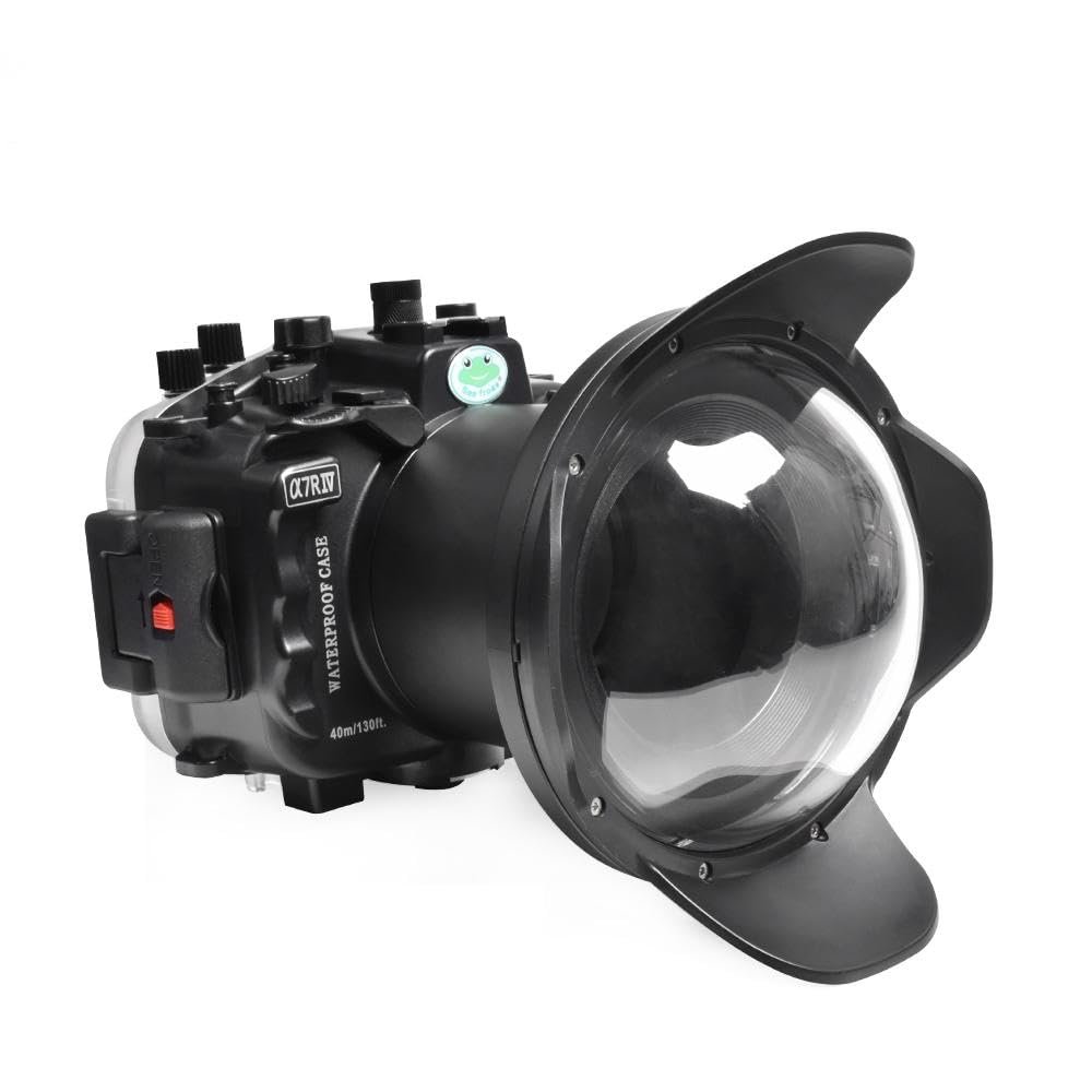 Seafrogs [40M/130FT] Underwater Camera Housing for Sony Alpha 7R IV A7R IV A7r4 (ILCE-7RM4A), Compatible with Sony 28-70mm f3.5-5.6(w/Zoom Gear),16-35mm F4, 24-70mm F4, 24mm F1.4 GM, Black