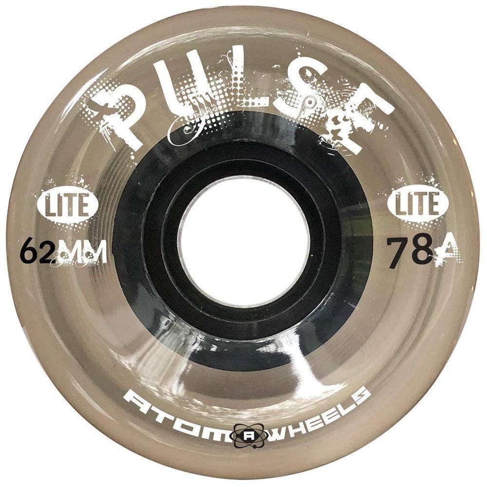 Atom Skates Outdoor Quad Roller Wheels 78A Atom Pulse Lite 62x33 Black / 2 Packs - 8 Wheels