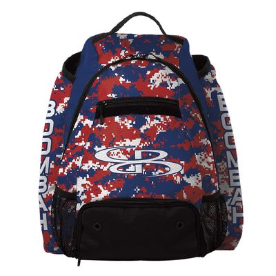 Boombah Prospect Batpack Camo Royal Blue/Red