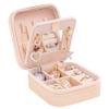 KElofoN Travel jewelry case Travel jewelry box Travel Jewelry Organizer Small box Gift for Girls Women with Mirror(Pink) view 1