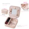 KElofoN Travel jewelry case Travel jewelry box Travel Jewelry Organizer Small box Gift for Girls Women with Mirror(Pink) view 3