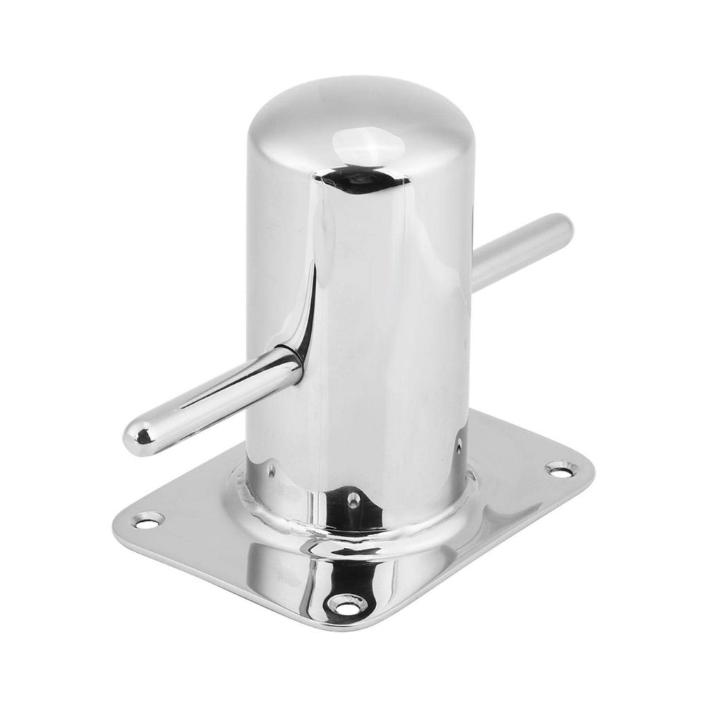 Akozon Boat Bollard, Universal 316 Stainless Steel Cross Bollard Cross Bollard Fit for Marine Yacht 120mm*90mm