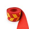 38mm Width Nylon Striped Webbing Red and Yellow Cotton Ribbon Diamond Pattern Ribbon Webbing Dog Collar Webbing Key Fob Webbing Bag Strap (1) view 4
