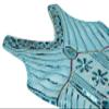 1920s Flapper Dress for Girls Sequined Child's Costume Fringe Dance Performance Dress Accessories Set (Large, Style 5 Baby Blue) view 4