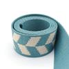 1.5'' Blue and White Cotton Webbing Striped Webbing Polyester Webbing with Diamond Pattern Dog Collar Webbing Key Fob Webbing by The Yard (1) view 4