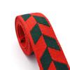 1.5 Red and Green Cotton Webbing Polyester Webbing with Diamond Pattern Nylon Striped Ribbon Dog Collar Webbing Fabric Belt by The Yard (1) view 1