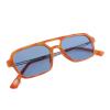FEISEDY Vintage Square 70s Flat Aviator Sunglasses Women Men Metal Design Shades B2752 view 1