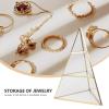 1pc Jewelry Rack Earring Organizer Display Stand Triangular Cone Shape Storage Rack for Earrings Necklaces Stylish Desktop Jewelry Holder view 3