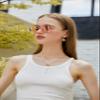 FEISEDY Vintage Square 70s Flat Aviator Sunglasses Women Men Metal Design Shades B2752 view 3